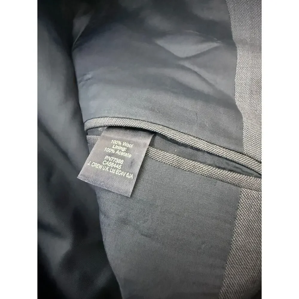 J. Crew Thompson Wool Men 40R Blue 2 Button Double Vent Sportscoat Tuxedo Suit